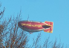 Ad Balloon over Hamburg. Property of nicolls d.zine